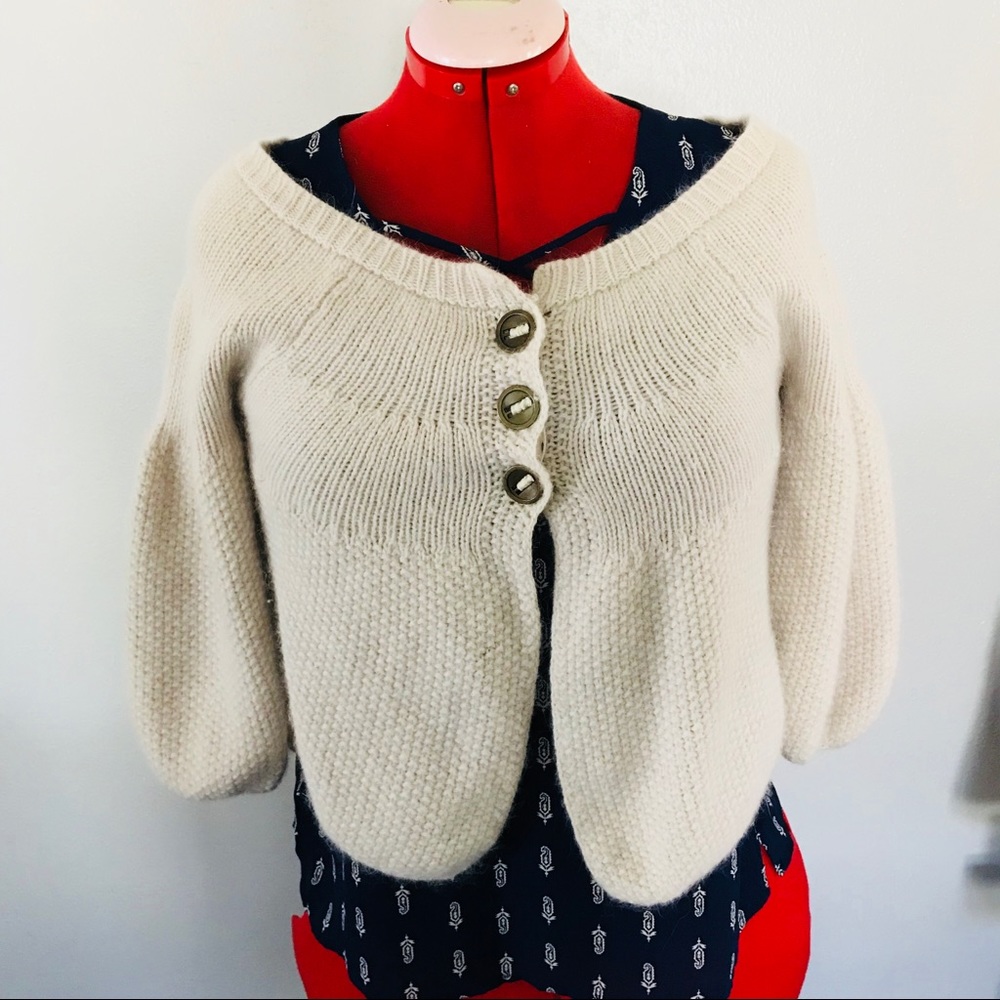 Free people crop Lambs wool sweater